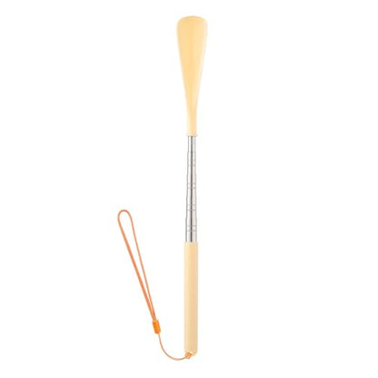 Telescoping Shoehorn Handle Retractable Telescopic Shoehorn Foldable Shoehorn Shoe Puller Adjustable Shoe Aids - color: Yellow