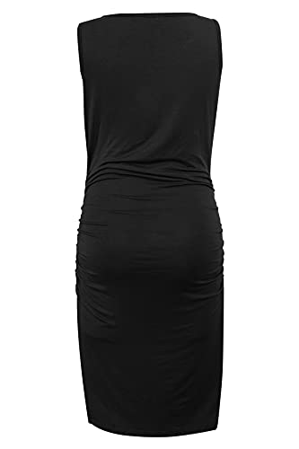 Smallshow Women's Sleeveless Maternity Dress - color: Black, size: Small