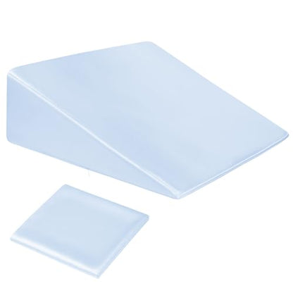 RUDONG M Satin Wedge Pillow Cover, Wedge Pillowcase, Light Blue, 25"x25"x8" - color: Light Blue