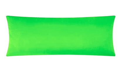 EVOLIVE Body Pillow Cover 21"x54", Microfiber Hidden Zipper (Classic Green) - color: Classic Green