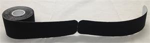 Therapist’s Choice® Kinesiology Tape Pre-Cut Roll (Black) - color: Black