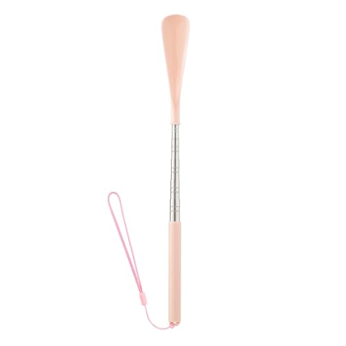 Telescoping Shoehorn Handle Retractable Telescopic Shoehorn Foldable Shoehorn Shoe Puller Adjustable Shoe Aids - color: Pink