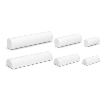 Firm White PE Foam Roller (12" Half Round) - size: 12" Half Round