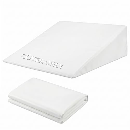 1 Pack Satin Wedge Pillow Cover 25x25x10 Inch White - color: White, size: 25x25x10"