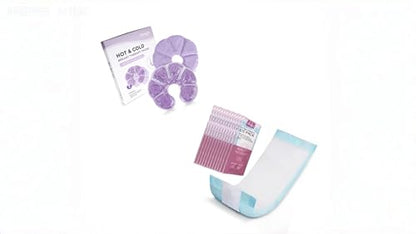 NEWGO 2 Breast Ice Packs and 12 Pcs Disposable Perineal Cold Packs