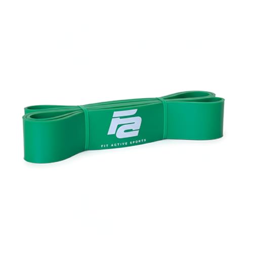 Fit Active Sports Resistance Workout Exercise Bands for Home, Gym, Stretching, Strength Training, Weightlifting, Pull Up Assist - Indoor and Outdoor Use - color: Green
