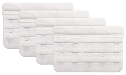 Tamlien Bra Extender 2 Hook/3 Hook/4 Hook/5 Hook, Soft and Comfortable Bra Extension - color: Bra Extender 5 Hooks-white-4