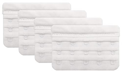 Tamlien Bra Extender 2 Hook/3 Hook/4 Hook/5 Hook, Soft and Comfortable Bra Extension - color: Bra Extender 5 Hooks-white-4