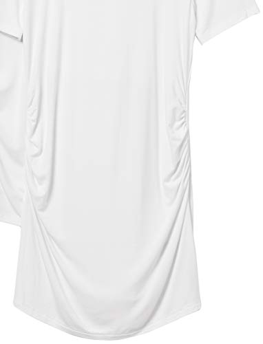 Amazon Essentials Women's Maternity Short-Sleeve Rouched Scoopneck T-Shirt, Pack of 2 - color: White/White, size: X-Small