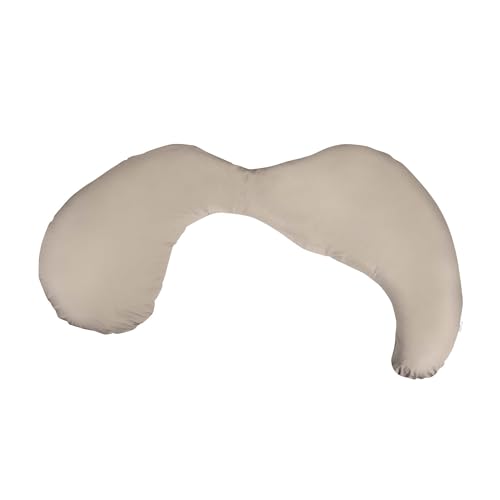 Boppy Total Body Pregnancy Pillow, Organic Cotton Cover, Maternity Support - color: Organic Biscuit