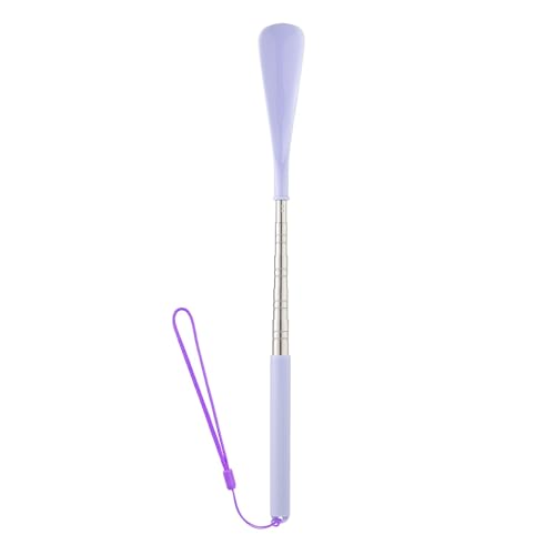 Telescoping Shoehorn Handle Retractable Telescopic Shoehorn Foldable Shoehorn Shoe Puller Adjustable Shoe Aids - color: Purple