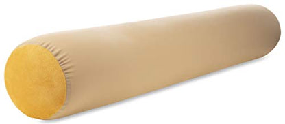 Microbead Body Pillow, Side Sleeping & Pregnancy, 48x8 in, Barely Beige - color: Barely Beige, size: Pillow & Cover