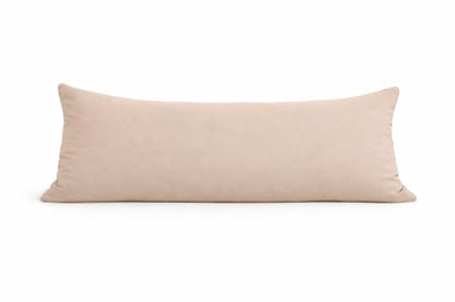 EVOLIVE Body Pillow Cover 21"x54", Microfiber, Hidden Zipper, (Latte) - color: Latte