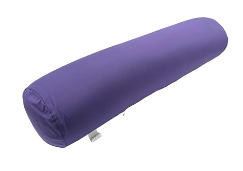 Microbead Body Pillow – Full Body Side Sleeping Support Pillow with Removable Cover for Hips, Knees, Back & Everyday Comfort, 30" x 8" - color: Purple