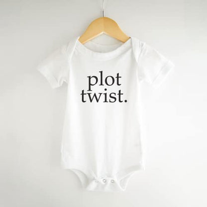 Bump and Beyond Designs Surprise Pregnancy Announcement Grandparents Plot Twist - color: White, size: Preemie
