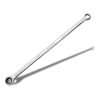 DURATECH 8mm Extra Long Ratcheting Wrench, Metric, CR-V Steel - color: Chrome-plated, size: 8mm