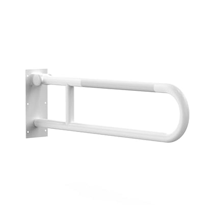 Swing Up Grab Bar, 500 lb, 30 in, White, Knurled Grip - color: White with Knurled Grip