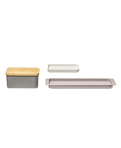 OXO 3-Piece Countertop Organizer Set, Kitchen Countertop Organizer - style: 3-Piece Countertop Organizer Set