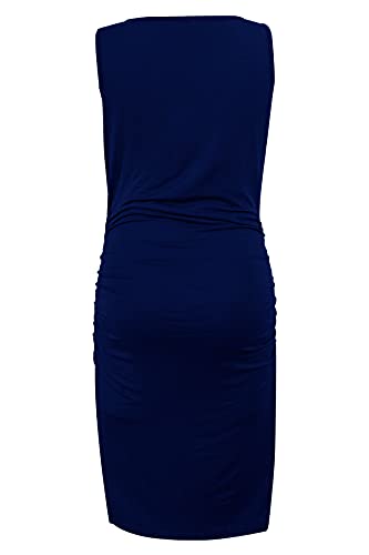 Smallshow Women's Sleeveless Maternity Dress - color: Navy, size: Small