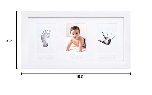 Baby Keepsake Photo Frame and Ink Kit, Create Baby's Handprint or Footprint, Nursery Décor - size: One Size, style: Ink Babyprint Frame