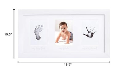 Baby Keepsake Photo Frame and Ink Kit, Create Baby's Handprint or Footprint, Nursery Décor - size: One Size, style: Ink Babyprint Frame