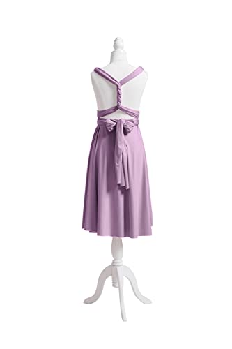 72styles Multi-Way Wrap Short Infinity Dress for Bridesmaids - color: Mauve