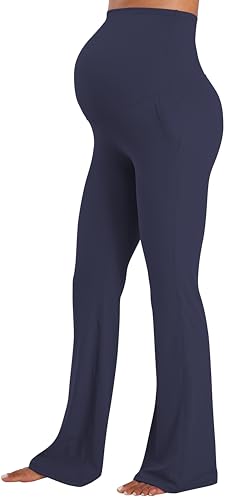 Sunzel Maternity Flare Leggings for Women, Over Belly Yoga Pants - color: Graphite, size: Medium