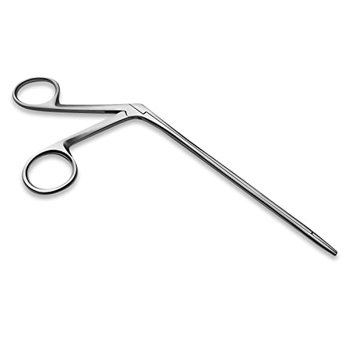 Precise ENT Procedures with Alligator Ear Forceps - Curved Jaw Design, Non-Slip Grip Handle, Fine-Tip, Reusable and Easy to Clean - 5.5 Inches - size: 5.5 Inch