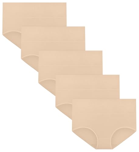 MIRITY Women's High Waist Cotton Underwear - Soft Full Coverage Briefs with Double-Layer Waistedband - color: Color 2, size: Medium