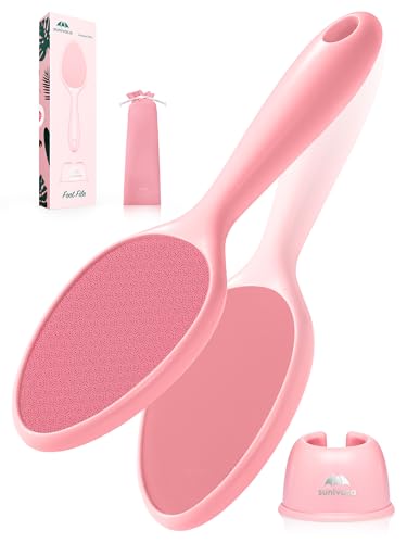 Glass Foot File Foot Callus Remover - color: 2 Sided-pink With Gift
