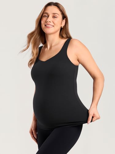 MOMANDA Maternity Nursing Tank Tops - color: Black, size: XX-Large