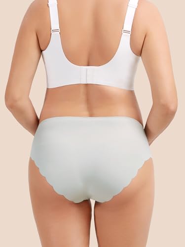 Angelhood 5 Pack Seamless Maternity Underwear, Pregnancy Postpartum Panties - color: Multicoloured D, size: Medium