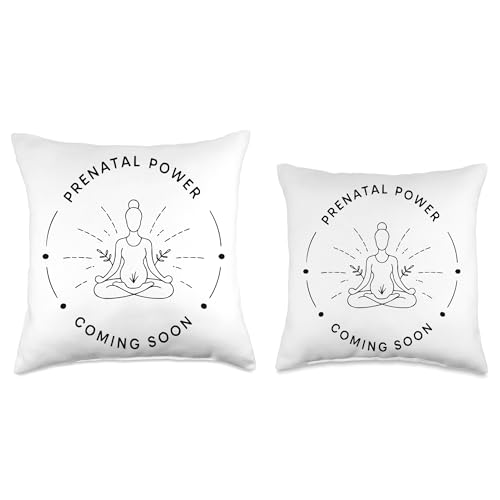 Prenatal Yoga Namaste Meditation Maternity Workout Pregnancy Throw Pillow - size: 16x16