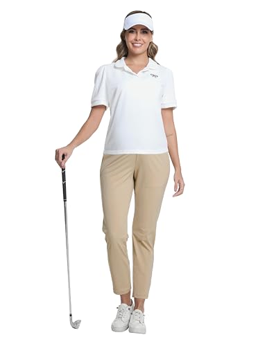 Foucome Womens Maternity Pants Over Belly Pregnancy Golf Pants - color: Khaki, size: Small