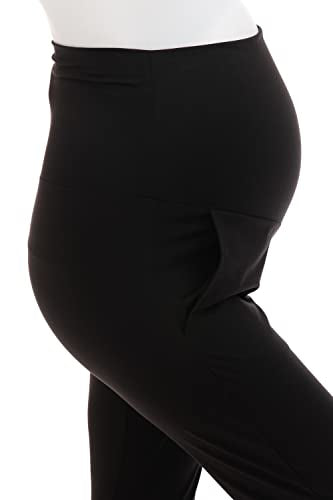 Leggings Depot Maternity Pants for Women Over The Belly Pregnancy Joggers Casual Lounge Pants - color: Black, size: Medium