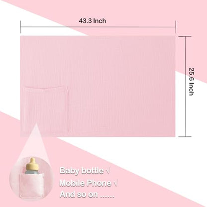 Muslin Nursing Covers for Breastfeeding,Blush Pink - color: Blush Pink