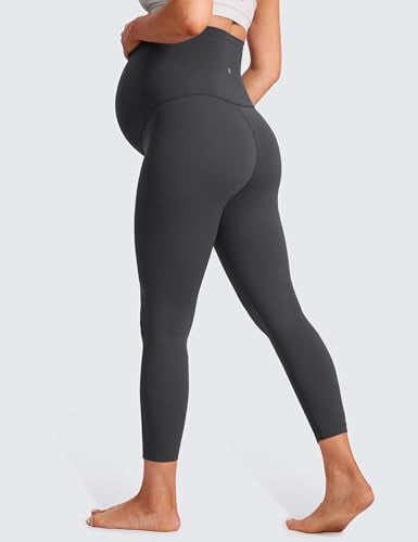 CRZ YOGA Maternity Capris Leggings 23" - color: Mysterious Grey, size: X-Small