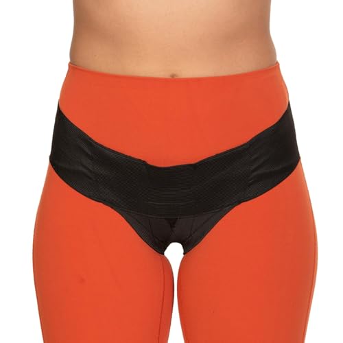 Patented Women’s Pelvic Floor Orthotic Support Belt ― Uterus Pain Relief Girdle for Prolapsed Bladder, Vulvar Varicosities, Postpartum Recovery, SPD | Low Waist - Black (XL) - color: Black, size: X-Large
