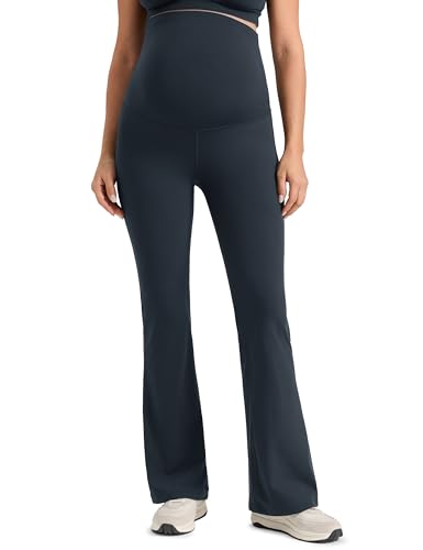 CRZ YOGA Maternity Flare Leggings 31" - color: True Navy, size: X-Large