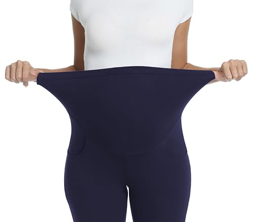 Maternity Pants Work Bootcut Dress Pants - color: Navy Blue, size: Small