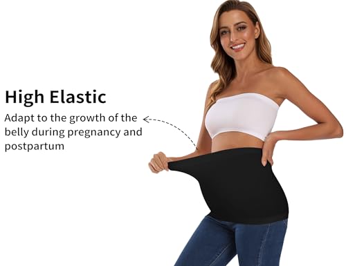 Belly Bands for Pregnant Postpartum Belly Band - color: Black, size: Small