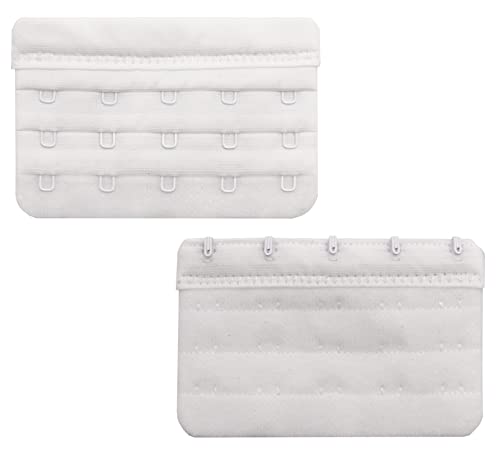 Tamlien Bra Extender 2 Hook/3 Hook/4 Hook/5 Hook, Soft and Comfortable Bra Extension - color: Bra Extender 5 Hooks-white-4