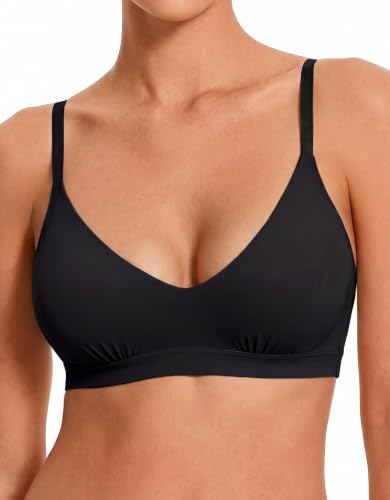Women's Bralette Soft No Padding Comfort Sleep Bras - color: Black, size: X-Small