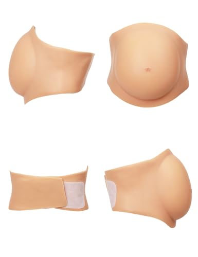 Silicone Fake Pregnant Belly - color: Ivory White, size: 7-9month