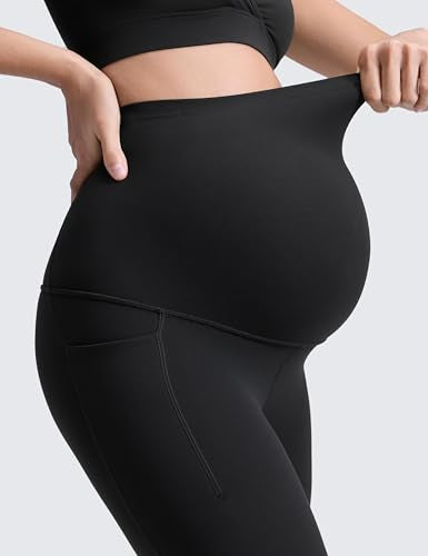 CRZ YOGA Maternity Leggings Pockets 25" - color: Black, size: Medium