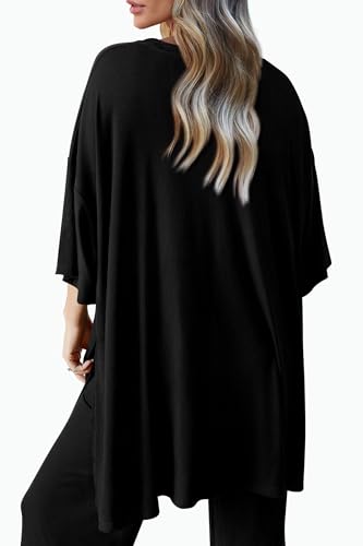 PRETTYGARDEN Two Piece Sets for Women Lounge Matching Set - color: Black, size: Small