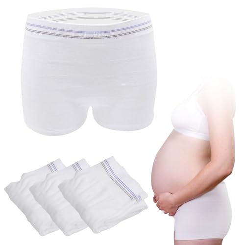 HANSILK Mesh Postpartum Underwear Post Bay C-Section Recovery 3 Pack 3XL - color: White-3pcs, size: 3X-Large