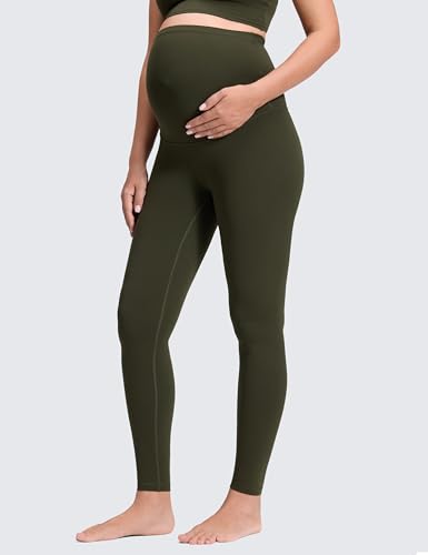 CRZ YOGA Maternity Leggings 28 - color: Olive Green, size: Small