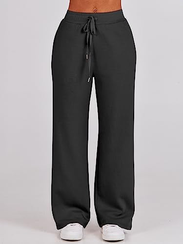 ANRABESS Women 2 Piece Set Sweatsuits Lounge Fall Outfits - color: Black, size: Medium