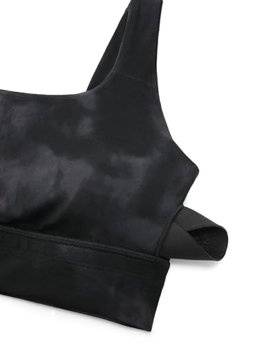 CRZ YOGA Butterluxe U Back Sports Bras - color: Black Tie Dye, size: Medium
